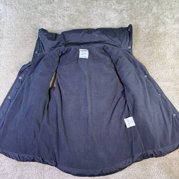 Old Navy Puffer Vest Womens XS Gray Fleece Lined Quilted Winter Layer Cozy F268 - Picture 2 of 9